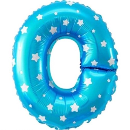 O Harf Mavi Folyo Balon 16 inç 40 cm