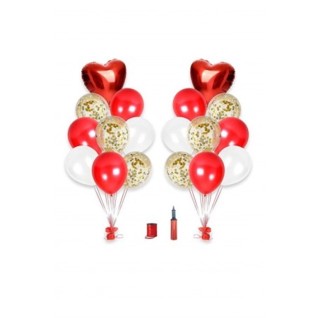 Özel Kalpli Balon Seti
