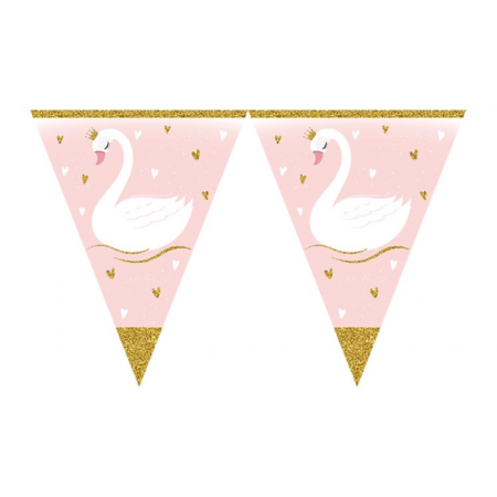 Kuğu Temalı Üçgen Flama