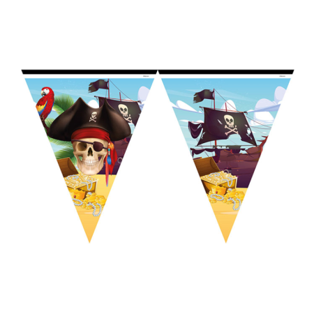 Korsan Temalı Üçgen Bayrak Set
