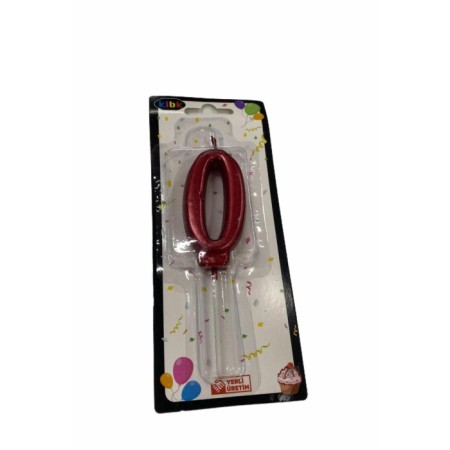 0 Yaş Yeni Kırmızı Rakam Mum