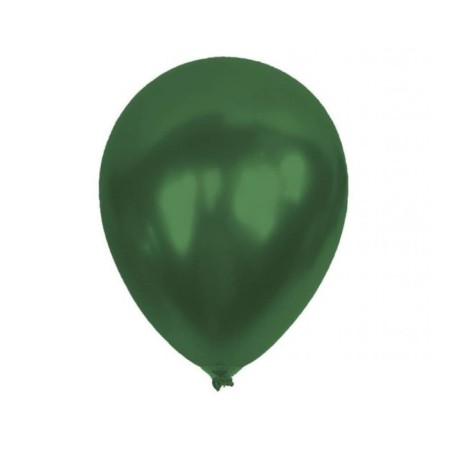 100 lü Balon Metalik Koyu Yeşil Rengi 10 inç