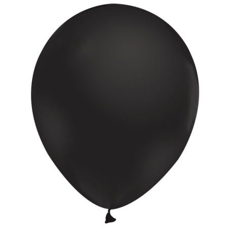 100 lü Metalik Siyah Balon 12 inç