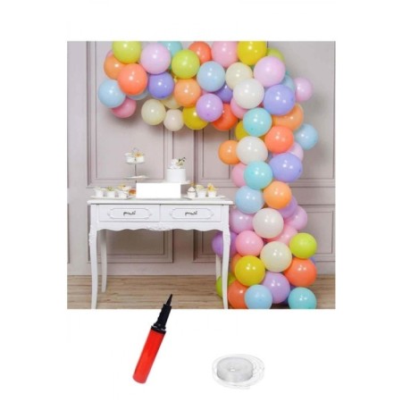 Doğum Günü Karışık Metalik Balon Zinciri 63 Parça