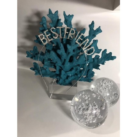 Elmas Taşlı Bestfrıend Metal Taç Gold