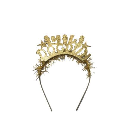 İyi Ki Doğdun Gold  Yazılı Metal Taç