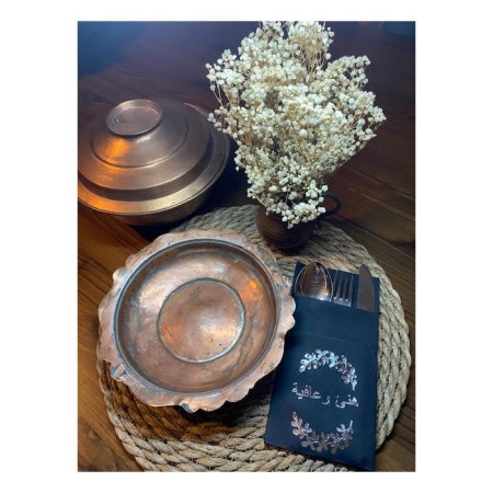 Gümüş Yaldızlı Siyah Arapça Afiyet Olsun Cepli Peçete 12 lı 40x40