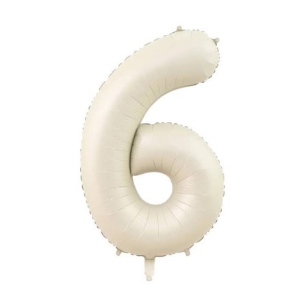 6 Rakam Krem Folyo Balon 80 cm