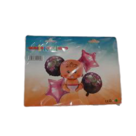 Kız Bebek Beşli Folyo Balon Set