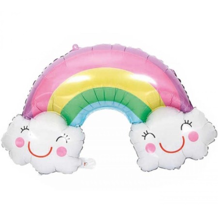 Gökkuşağı ve Bulut Folyo Balon