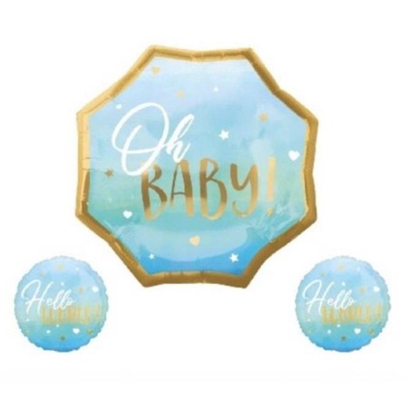 Hello Baby Mavi 3 lü Folyo Balon