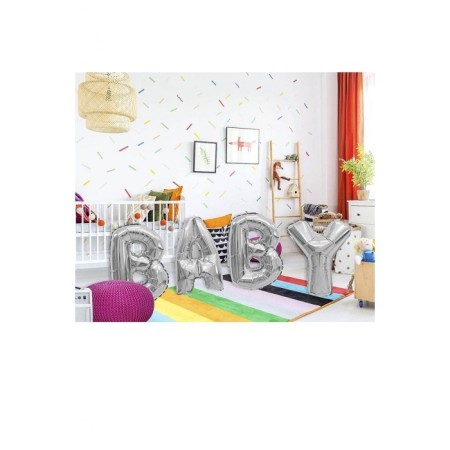 Gümüş Baby Folyo Balon Seti