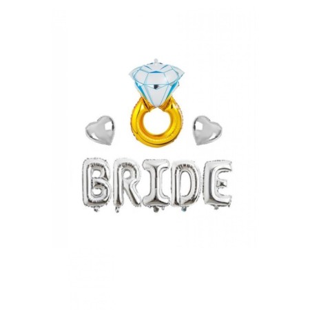 Brıde Gümüş Folyo Balon Seti