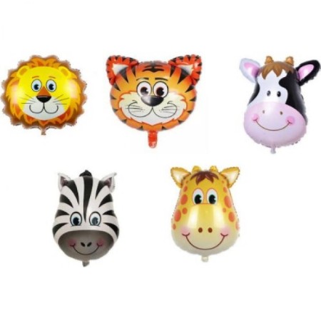 5 li Safari Hayvanları Folyo Balon