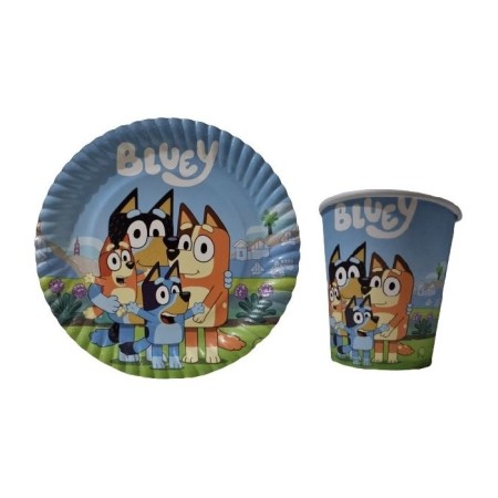 Bluey Temalı Karton Tabak Bardak 8 li