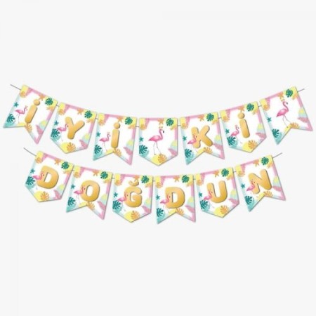 Flamingo İyi Ki Doğdun Banner