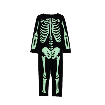 Halloween Çocuk İskelet Fossorlu Kostüm 3-4 Yaş