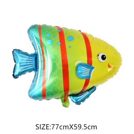 Çizgili Balık Folyo Balon 77x59 cm
