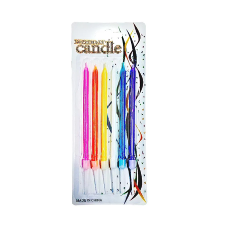 Makaron Renkli Mum 6 lı 14 cm
