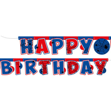 Örümcek Happy Bırthday Banner 2.10 cm