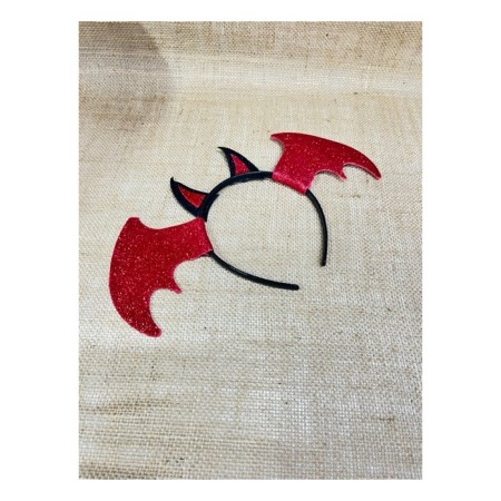 Halloween Taç Kırmızı Yarasa Parlak