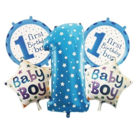 1 First Bırthday Boy Folyo Balon