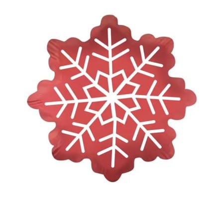 Kırmızı Kar Tanesi Folyo Balon 53x45 cm