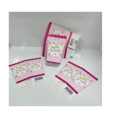 Pembe Happy Bırthday Mısır Kutusu