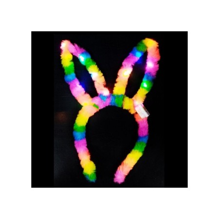 Renkli Tavşan Peluş Işıklı Taç 13x10