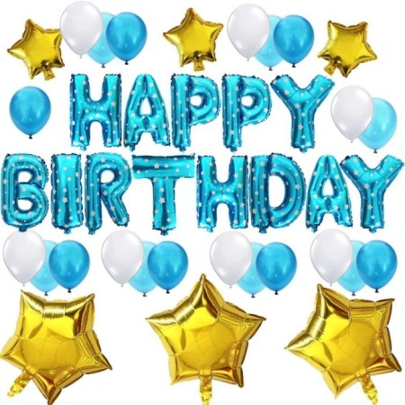 Happy Bırthday Mavi Balon Seti