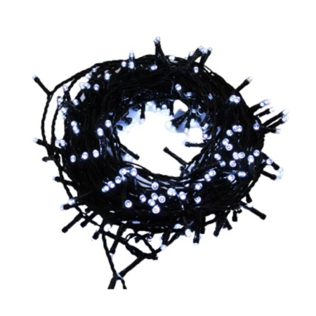 Beyaz Renkli Işıklı Led Zinciri 20 MT 240 Adet