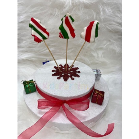 Çam Ağacı Şeker Kırmızı Yeşil 10 Adet