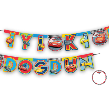 Cars Temalı İyi Ki Doğdun Banner 210 cm