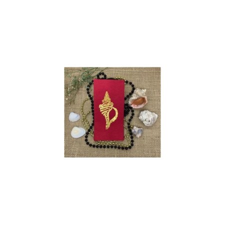 Gold Yaldızlı Kırmızı Deniz Kabuğu Peçete