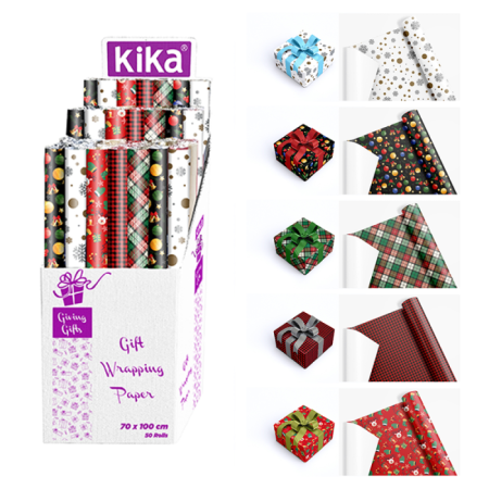 Yılbaşı Rulo Hediye Paket Kağıdı 70x100 cm Yeni Model