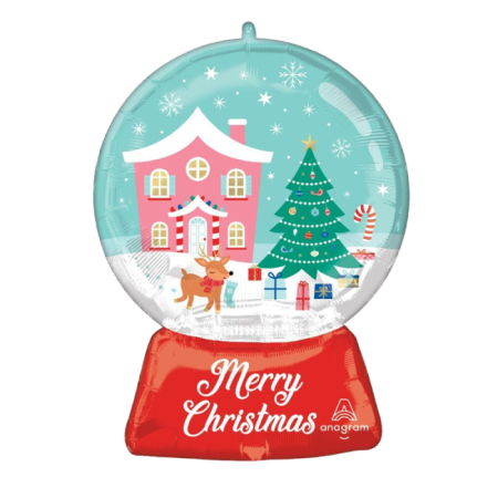 Yılbaşı Kar Küresi Folyo Balon 72 cm
