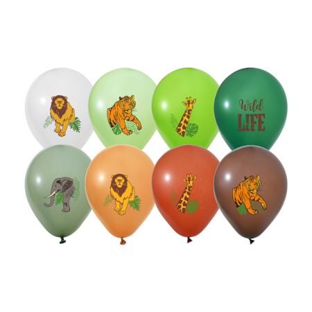 Wıld Lıfe Temalı Baskılı Balon 10 Adet