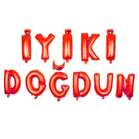 İyiki Doğdun Folyo Balon Kırmızı