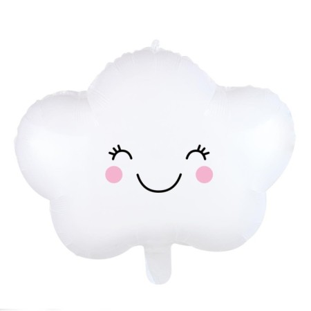 Bulut Folyo Balon Beyaz Gülen Yüz