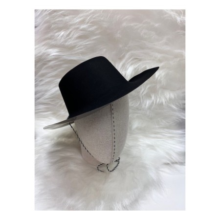Siyah Kadife Kovboy Şapkası 30x25 cm