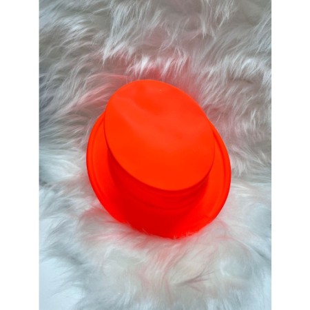 Turuncu Makaron Renkli Lazer Şapka 28x15 cm