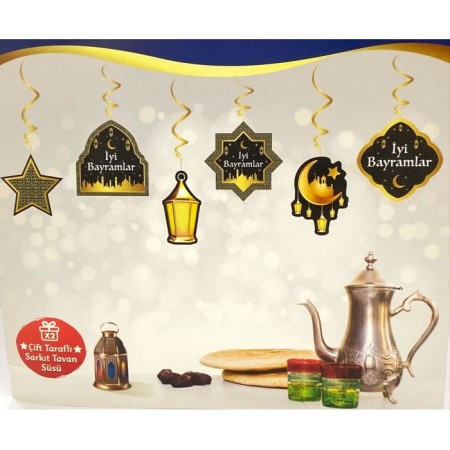 6 lı Tavan Süsü İyi Bayramlar