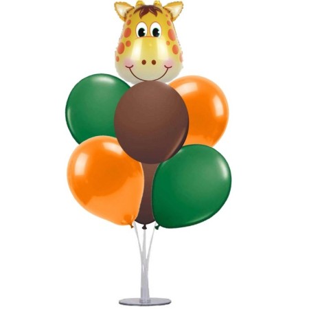 7 li Balon Demeti Zürafa Safari Temalı Balon