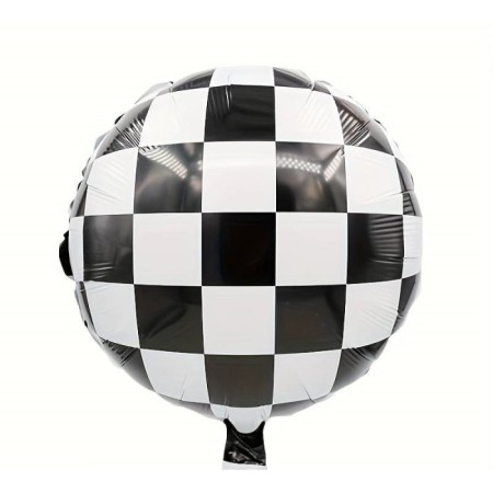 Damalı Yuvarlak Folyo Balon 18 inç