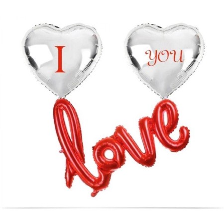I Love You Kalpli Kırmızı Folyo Balon