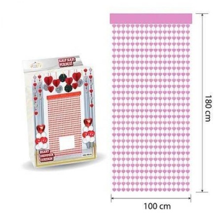 Metalize Kalpli Pembe Arka Fon Süs