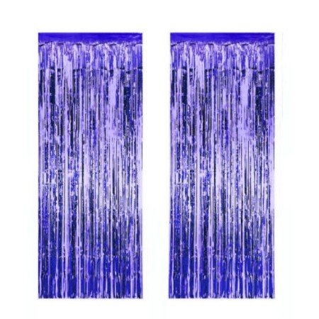 Metalize Mor Arka Fon Süs 100 -230 cm