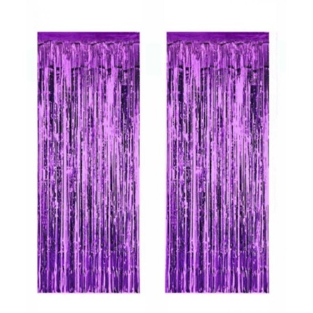 Metalize Mor Asmalı Arka  Fon Süs