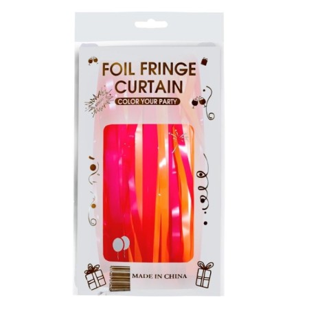 Metalize Sarı Kırmızı Arka Fon Süs 100x200 cm