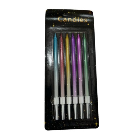 Çok Renkli Mum 6 lı 12 cm